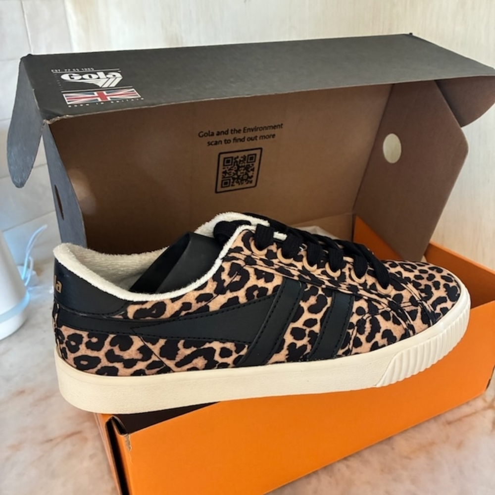 Gola Animal Print Sneakers with Black Details. Size 7 WMN Fit More Like A 7.5